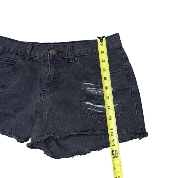 BILLABONG Black Distressed Jean Short Size 26 - Picture 5 of 7